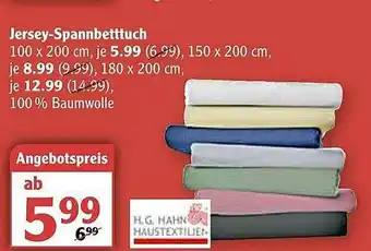 Globus Jersey-spannbetttuch Angebot