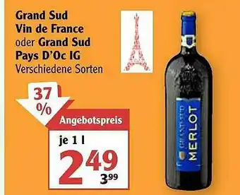 Globus Grand Sud Vin De France Oder Grand Sud Pays D'oc Ig Angebot