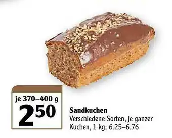 Globus Sandkuchen Angebot