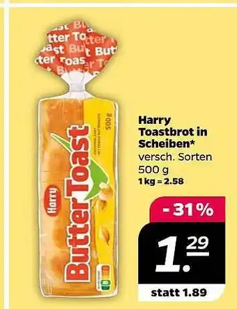 NETTO Harry toastbrot in scheiben Angebot