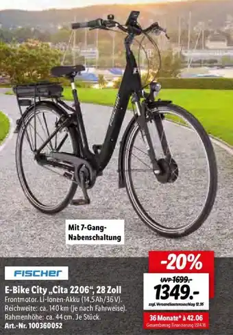 Lidl Fischer E-Bike City Cita 2206, 28 Zoll Angebot