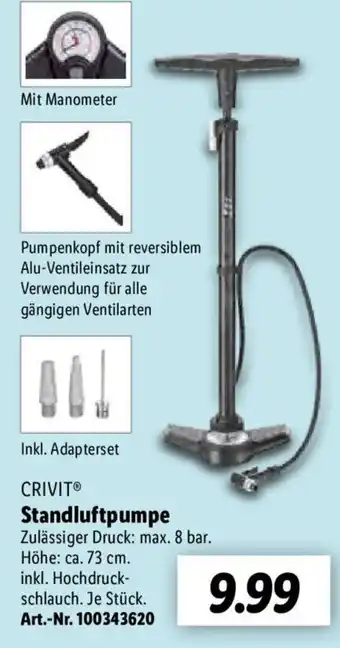 Lidl Crivit Standluftpumpe Angebot