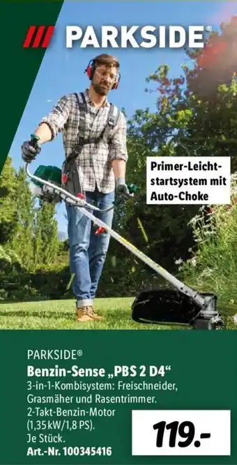 Lidl Parkside Benzin Sense PBS 2 D4 Angebot