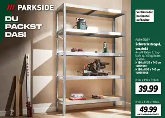 Lidl Parkside Schwerlastregal, verzinkt Angebot