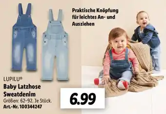 Lidl Lupilu Baby Latzhose Sweatdenim Angebot