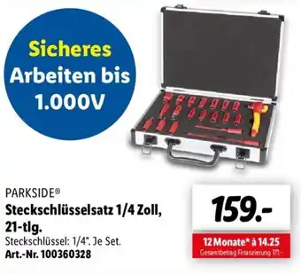 Lidl Parkside Steckschlüsselsatz 1/4 Zoll, 21-tlg. Angebot