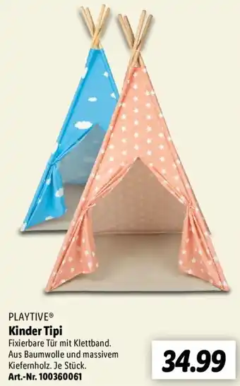 Lidl Playtive Kinder Tipi Angebot