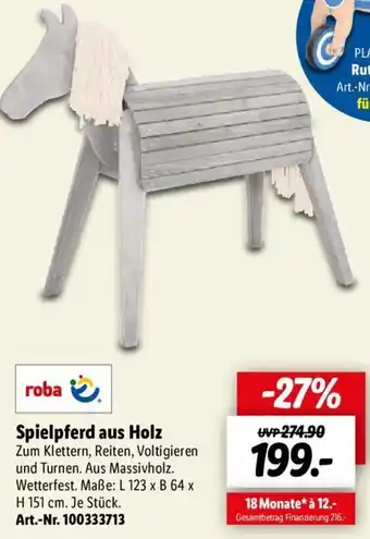 Lidl Roba Spielpferd aus Holz Angebot