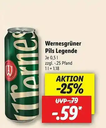 Lidl Wernesgrüner Pils Legende Angebot