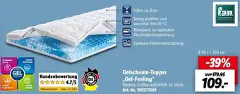 Lidl Fan Gelschaum Topper Gel Feeling Angebot