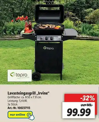 Lidl Tepro Lavasteingasgrill „irvine” Angebot