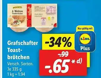 Lidl Grafschafter Toast-brötchen Angebot