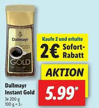 Lidl Dallmayr Instant Gold Angebot