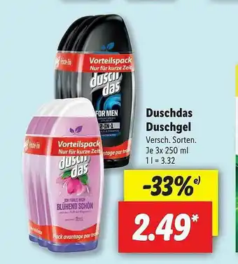 Lidl Duschdas Duschgel Angebot