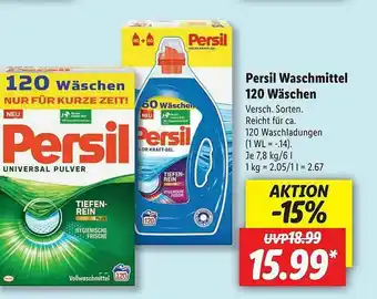 Lidl Persil Waschmittel 120 Wäschen Angebot