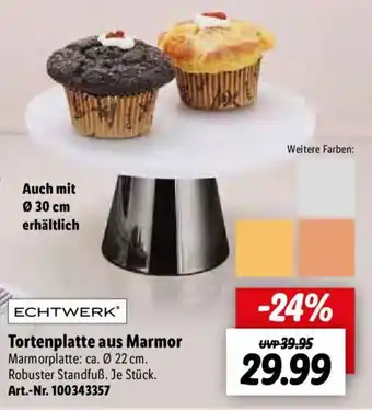 Lidl Echtwerk Tortenplatte aus Marmor Angebot