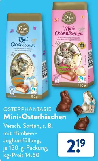 Aldi Süd Osterphantasie Mini Osterhäschen 150 g Packung Angebot