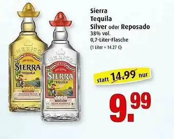 Markant Sierra Tequila Silver Oder Reposado Angebot