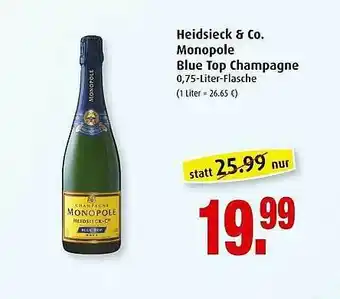 Markant Heidsieck & Co. Monopole Blue Top Champagne Angebot