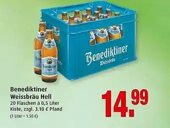 Markant Benediktiner Weissbräu Hell Angebot