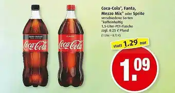 Markant Coca-cola, Fanta, Mezzo Mix Oder Sprite Angebot