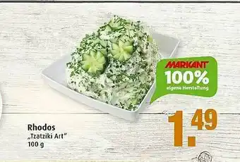 Markant Rhodos „tzatziki Art” Angebot