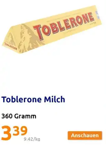 Action Toblerone Milch 360 Gramm Angebot