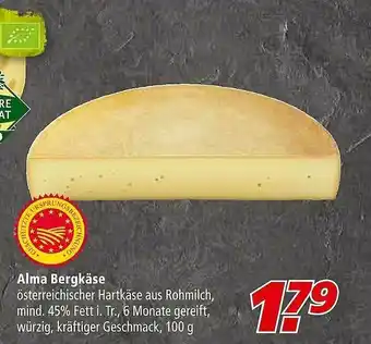 Marktkauf Alma Bergkäse Angebot