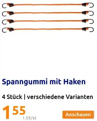 Action Spanngummi mit Haken 4 Stück Angebot