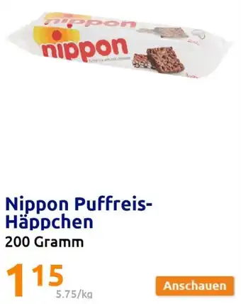 Action Nippon Puffreis Häppchen 200 Gramm Angebot