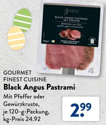 Aldi Süd Gourmet Finest Cuisine Black Angus Pastrami 120 g Packung Angebot