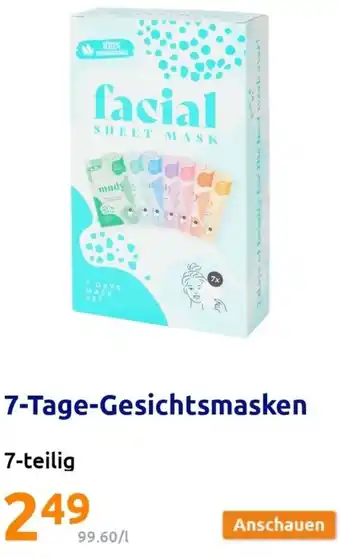 Action 7 Tage Gesichtsmasken 7-teilig Angebot