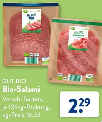 Aldi Süd Gut Bio Bio-Salami 125 g Packung Angebot