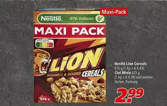 Marktkauf Nestlé Lion Cereals Angebot