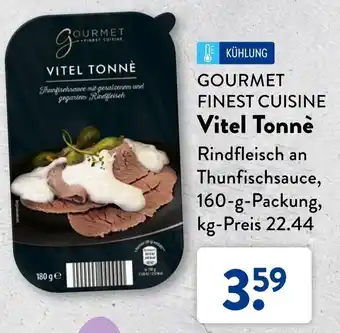 Aldi Süd Gourmet Finest Cuisine Vitel Tonnè 160 g Packung Angebot