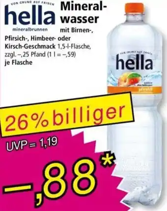 Norma Hella Mineralwasser 1,5 L Flasche Angebot