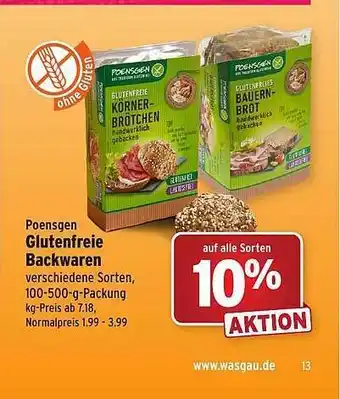 Wasgau Glutenfreie Backwaren Angebot