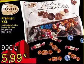 Norma Socado Pralinen XXL 900 g Packung Angebot