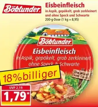 Norma Böklunder Eisbeinfleisch 200 g Dose Angebot