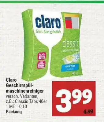 Marktkauf Claro Geschirrspül-maschinenreiniger Angebot