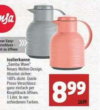 Marktkauf Isolierkanne „samba Wave” Emsa Angebot