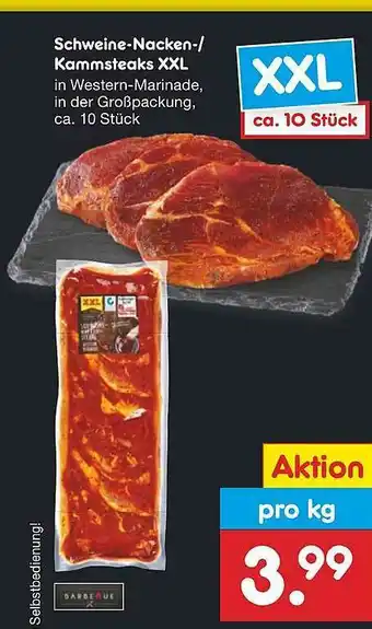 Netto Marken-Discount Schweine-nacken- Kammsteaks XXL Angebot