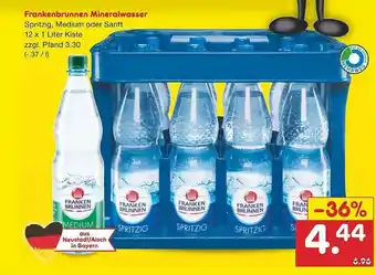 Netto Marken-Discount Frankenbrunnen Mineralwasser Angebot