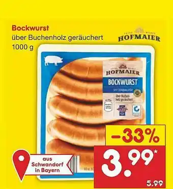 Netto Marken-Discount Bockwurst Hofmaier Angebot