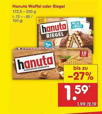 Netto Marken-Discount Hanuta Waffel Oder Riegel Angebot