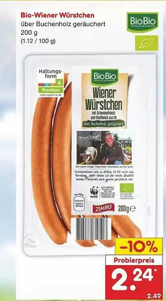 Netto Marken-Discount Bio-wiener Würstchen Biobio Angebot