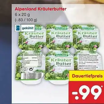 Netto Marken-Discount Alpenland Kräuterbutter Angebot