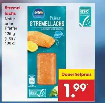 Netto Marken-Discount Stremellachs Natur Oder Pfeffer Angebot