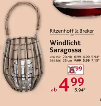 Selgros Ritzenhoff & Breker Windlicht Saragossa 20 cm Angebot