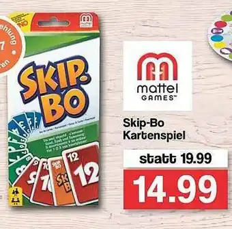 Famila Nord West Skip-bo Kartenspiel Mattel Games Angebot